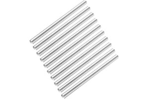 YTKavq Aluminum Round Rod，1/8"(3mm) Diameter 12"(300mm) Length 6061 Aluminum Metal Rods for Crafts,DIY, Industry, Decoration(10 pcs)
