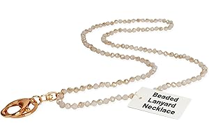 SPUNKYsoul Pretty Cute Colored Lanyard Necklace for id badge key keychain with Beads for Women