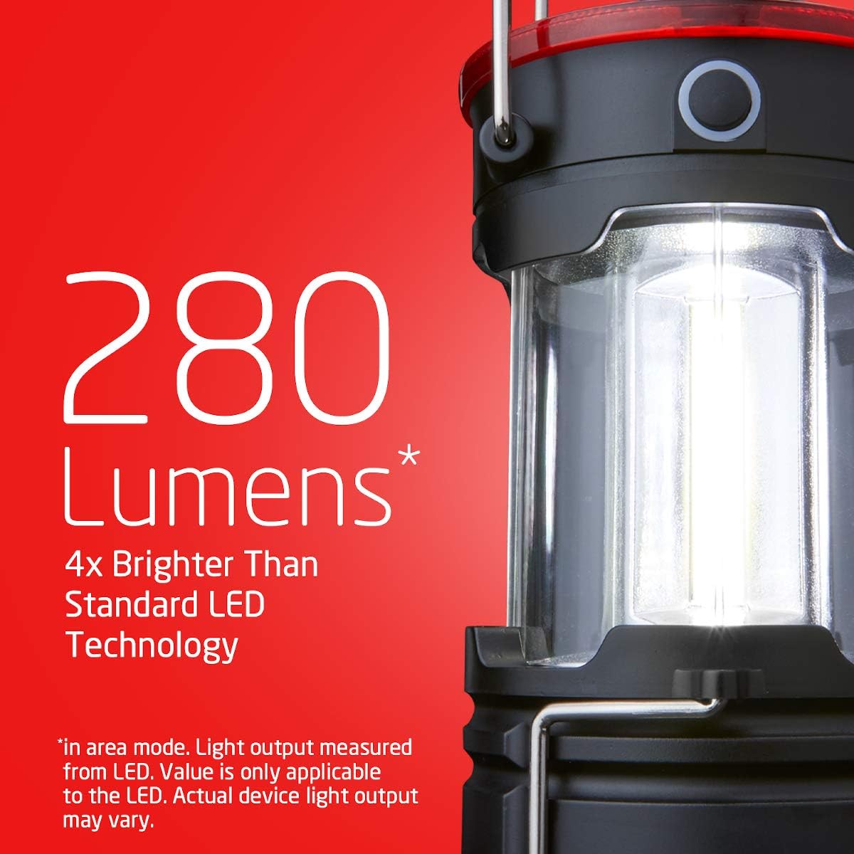 Eveready 360 LED Camping Lantern, IPX4 Water Resistant, Super Bright, 100 Hour Run-time, Battery Powered Outdoor LED Lantern, Black (4 Pack) : Sports & Outdoors