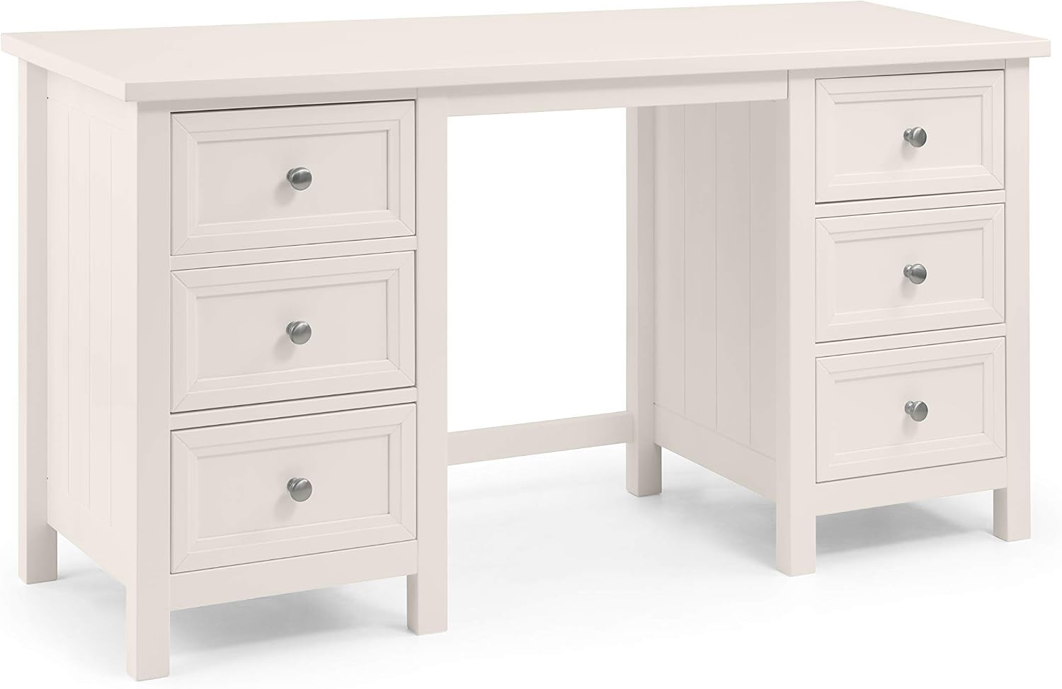 Julian Bowen Surf White Wood Maine Dressing Table, 44D x 145W x 74H cm (6 Drawers) - Image 4
