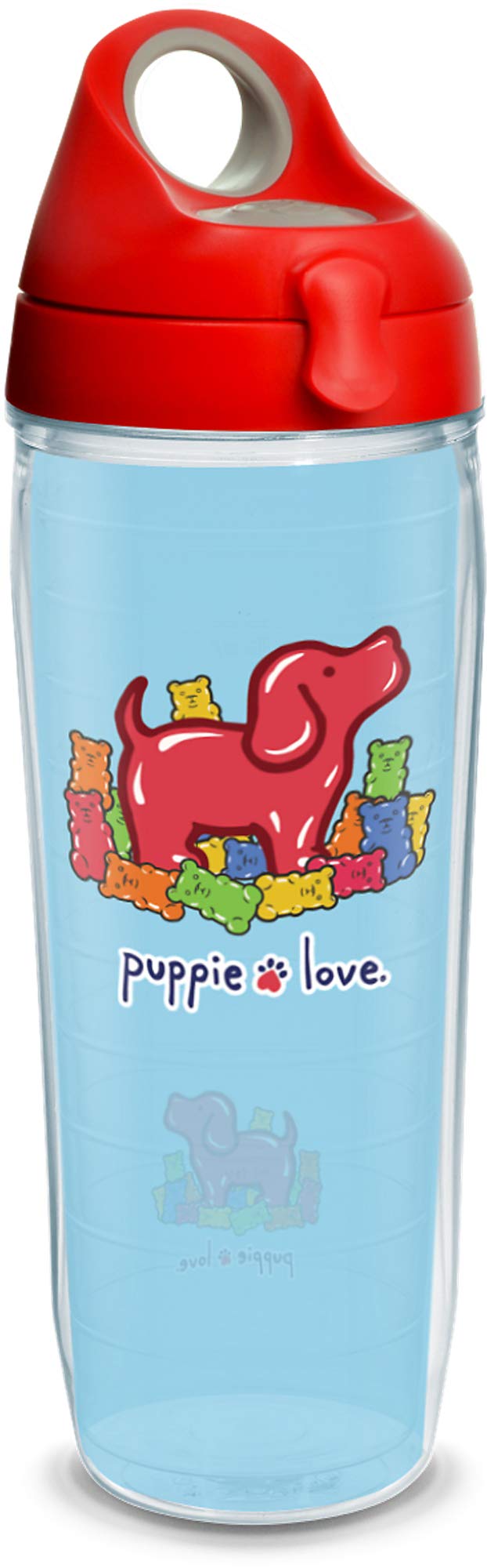 Tervis Made in USA Double Walled Puppie Love Insulated Tumbler Cup Keeps Drinks Cold & Hot, 24oz Water Bottle, Gummie Pup