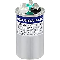 Amazon.com: Genteq Capacitor Round 35/5 MFD 440 Volt 97F9848 