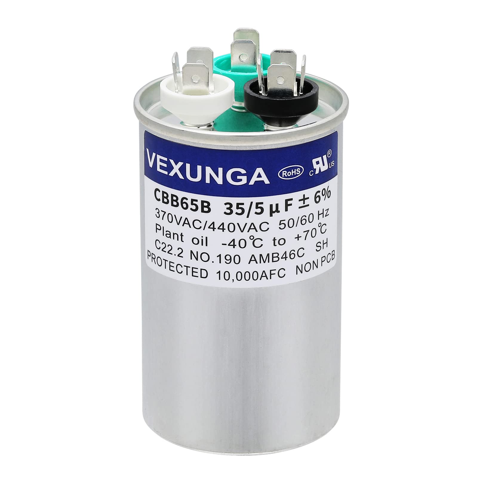 VEXUNGA 35/5 uF 35+5 MFD 370V or 440V Dual Run