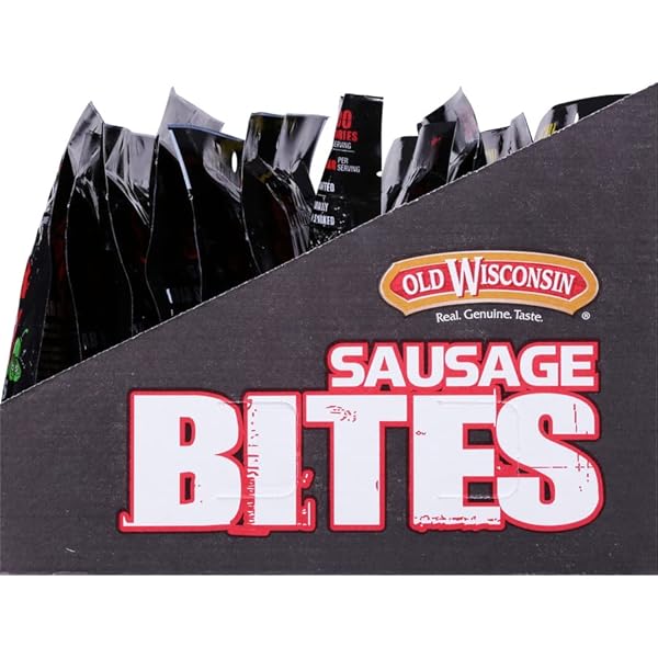 OLD WISCONSIN HOT & SPICY SAUSAGE SNACK BITES, NATURALLY SMOKED, READY TO EAT, HIGH PROTEIN, LOW CARB, KETO, GLUTEN FREE, 4 OUNCE RESEALABLE PACKAGE