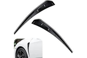 Dogary 2 PCS Fender Side Vents, Fender Decorative Stickers, ABS Carbon Fiber Spoiler, Air Intake Grille Decorative Stickers, Universal for Most Cars, Trucks, SUVs (Black)