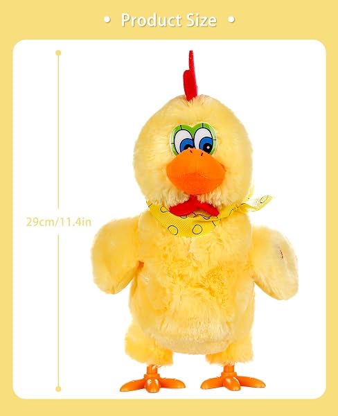 VEMEE CHICKEN LAYING EGG TOYS – ELECTRIC PLUSH CHICKEN WITH SOUND MUSIC FOR BOYS & GIRLS