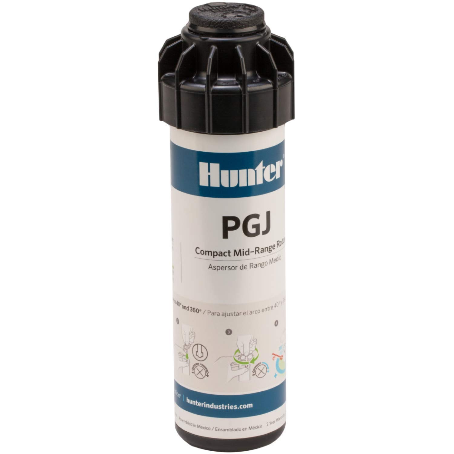 Photo 1 of Hunter PGJ-04 ½" Rotor Sprinkler Head, 4" Pop-Up, Adjustable 40° to 360° Arc, 2.0 GPM Nozzle, Gear Driven, Water Efficient, High-Performance Lawn and Garden Irrigation System