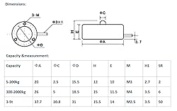 DYHW-116 Mini Button Load Cell 100KG Compression