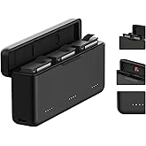 TELESIN Osmo Action 5 Pro 3 4 Battery Charger for DJI Action 5 Pro 3 4 Triple Slot Fast Charging Case with Type-C Cord Batter