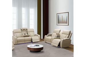 FUOROLA Eco World Power LED Recliner Living Room Sofa Set for Living Room, Game Room, Guest Room,Dormitory, Hotel