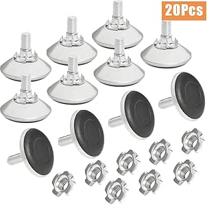 YOTINO 20 piezas patas de muebles de metal M8x 40 mm, patas de muebles