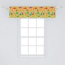 Ambesonne Fantasy Window Valance, Various Kinds of