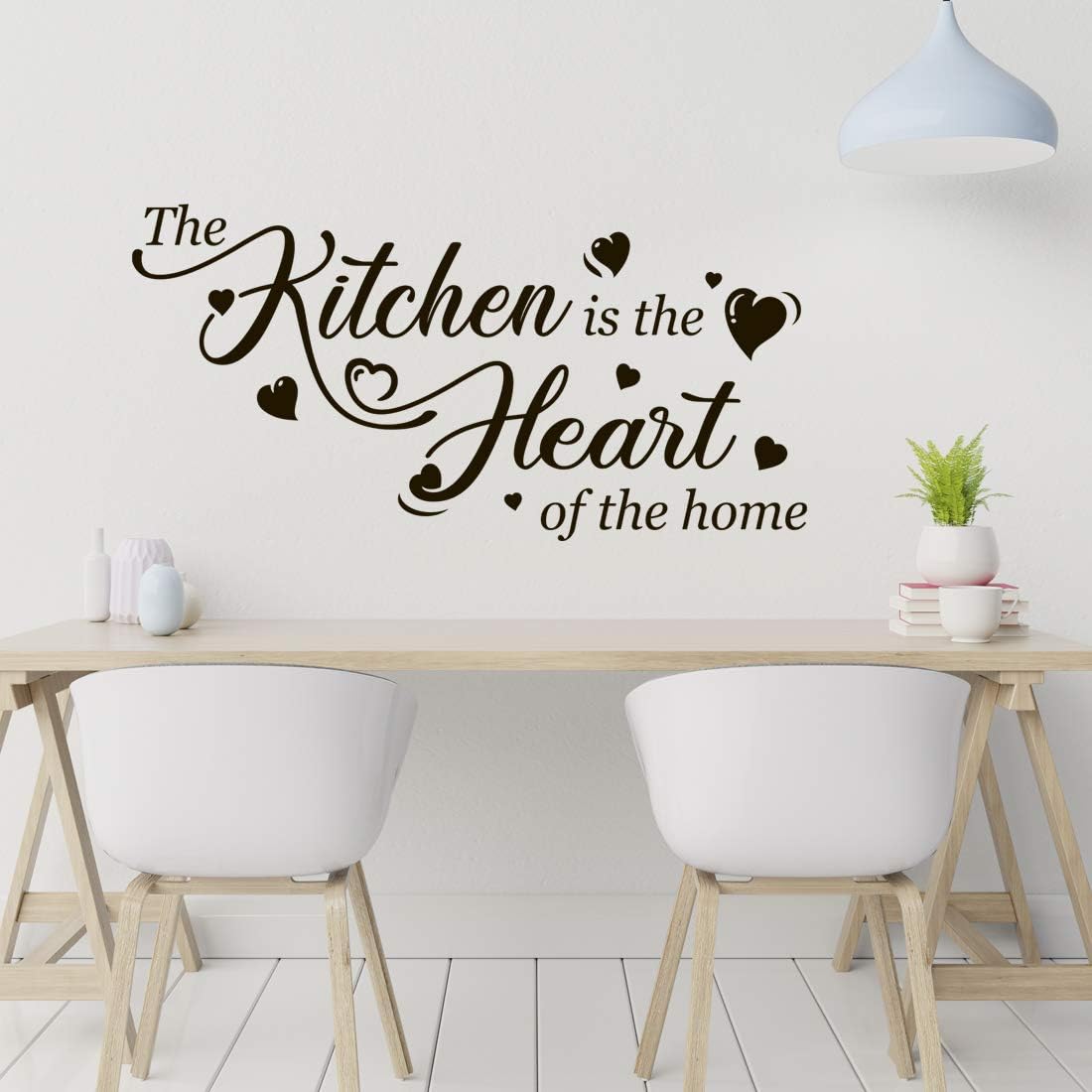 Kitchen is The Heart of The Home Wall Stickers Sticker Art Decor Vinyl Quote Love Decoration Decal Cupboard Fridge Stencils Glass Quotes Hearts Picture Kitchens Mural Decorations Living Room Pictures - Image 4