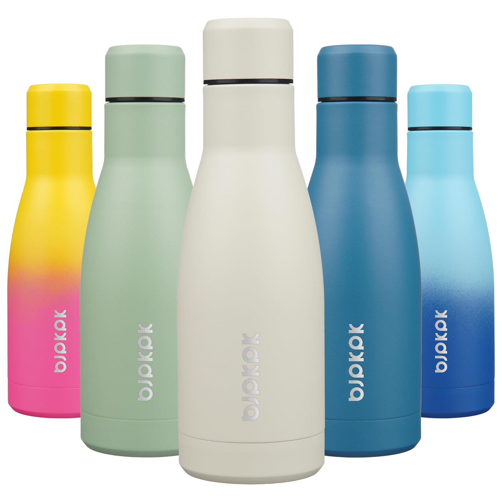 Photo 1 of BJPKPK 12oz Water Bottles Stainless Steel Double Wall Vacuum Insulated Small Water Bottles for Travel,Beige