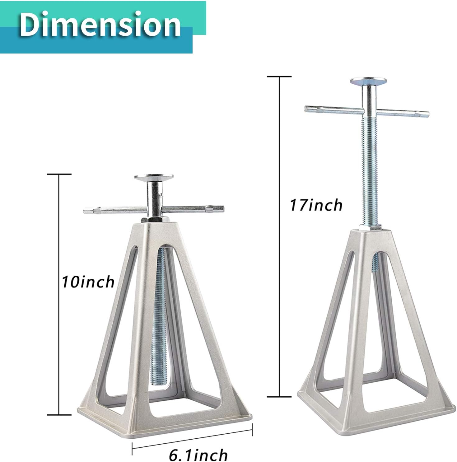 RVMATE Stack Jack 4 Pack, for RV, Camper and Trailer Stabilization, Aluminum RV Stabilizer, Adjustable from 10 inch to 17 inch: Automotive