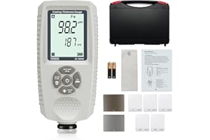YOWEXA EC-500AZ Paint Thickness Gauge for Cars, Digital Paint Meter, Mil Coating Thickness Tester with Auto Fe/NFe/Zn Detection, AVG/MAX/MIN Statistics for Used Car Buyers and Detailers