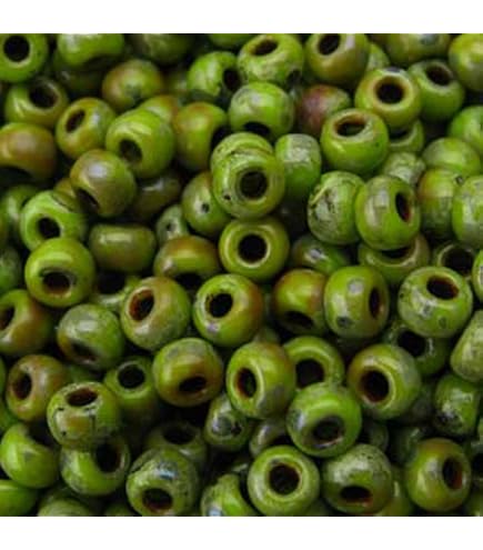 Miyuki Picasso Seed Beads 8/0 – Trans Olivin, Ca. 22 G, Ca. 900 Perlen, 3 Mm, Für Schmuck & Basteln