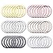 Sunmns 1.2 Inch Flat Key Chain Ring Colorful Metal Split Keychain Rings for Car Home Keys Organization, Arts Crafts, 36 Pieces