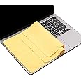 2 Pack Microfiber Liner Cleaning Cloth 13" with Screen Keyboard Imprint Protection, Laptop Keyboard Protector Compatible with MacBook Pro/AIR 13" and MacBook PRO 14"-Yellow