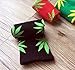 Leegoal Unisex Hip Hop Maple Leaf Printed Cotton High Socks,Black and Green, 1 Pair