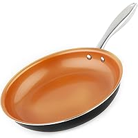 MICHELANGELO Copper Frying Pan Nonstick, 11 Inch Frying Pan with Ultra Nonstick Titanium Coating, Nonstick Copper…