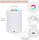 DIWUJI LED Night Light Smart Bedside Lamp Dimmable USB Rechargeable RGB view 5