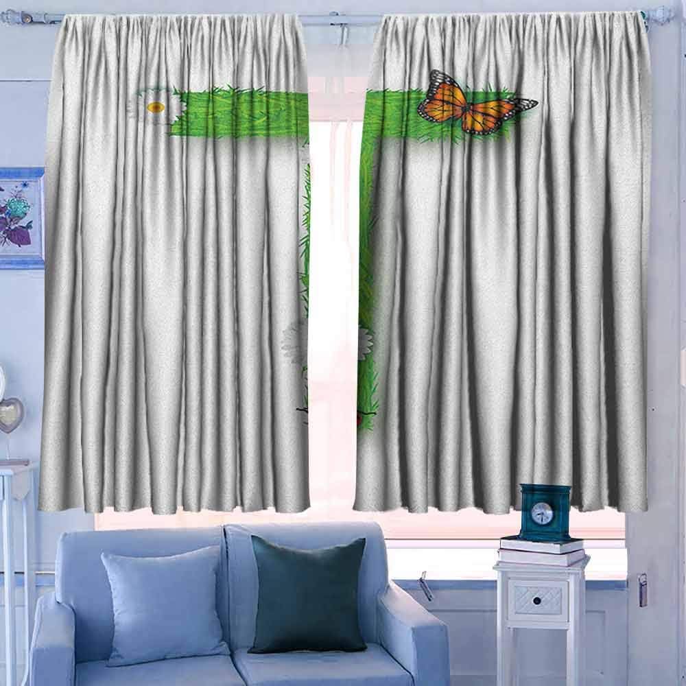 Blackout curtains 2 panels 42"W x 54"L Rod Pocket Curtain Panels for