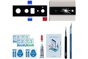 LOZOP Rear Camera Lens Glass Replacement with Adhesive Pre-Installed Compatible for Google Pixel 6 Pro with Repair Tools and User Manual