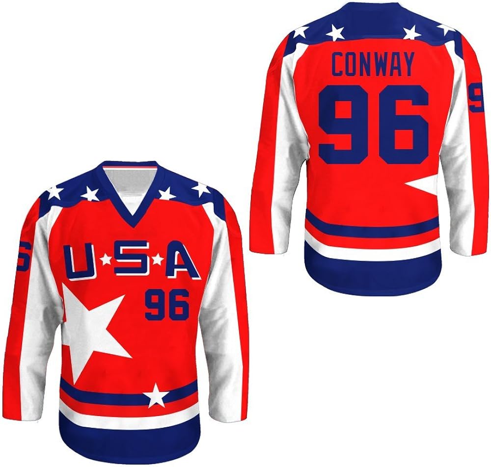 borizcustoms Charlie Conway 96 Hockey Jersey Team USA Jersey Stitch XXS