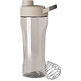 Simple Modern Rally Plastic Protein Shaker Bottle with Ball | 24oz Leakproof Cup for Protein Shakes, Mixes, Electrolytes, Pre Workout | Almond Drift