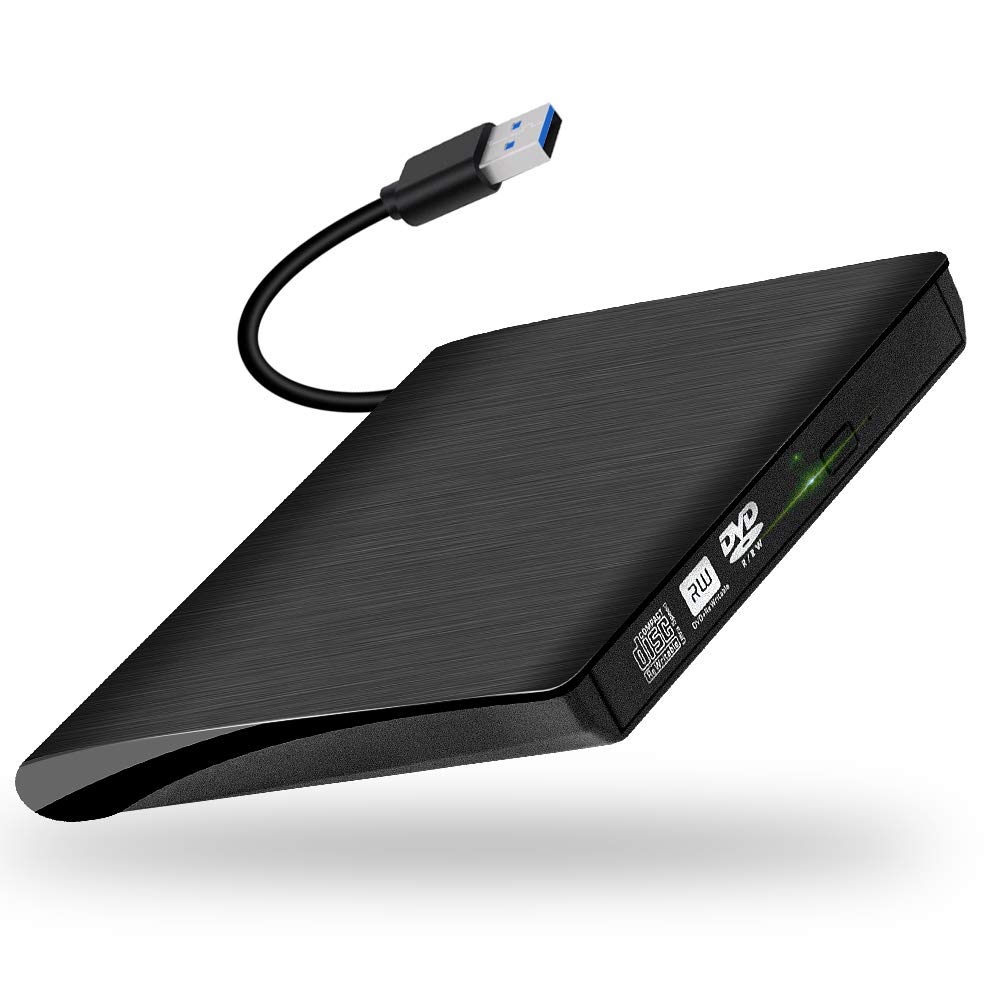 Sonkir USB 3.0 External DVD CD Drive & CD DVD +/-RW Writer/Rewriter/Player High Speed Data Transfer for Laptop Mac Windows XP/Vista/7/8/10 Mac OS