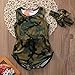 Baby Boy Girl Clothes Camouflage Romper Sleeveless Bodysuit Jumpsuit One-pieces +Headband Sunsuit Outfit Clothes (70 (0-6M), Camouflage)