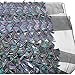 Aisunne African Glitter Sequin Lace Fabrics 5 Yards Nigerian French Lace Fabric for Wedding Party Dresses (Black)