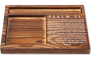 CWGOTC Psalm 23 Sticky Note Holder, The Lord is My Shepherd Scripture Gift, Christian Desk Decor for Men Women, Bible Verse Inspirational Gift for Coworkers, Religious Office Self-Stick Note Holder YCB148