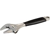 Bahco BAH9031RCUS 8" SAE Ergo Adjustable Wrench, Extra-Wide Jaw, Slim Head | Plumbing, Electrical And Maintenance Tool, Quality Steel Construction, Tight Space Access, Durable Build, Comfortable Control