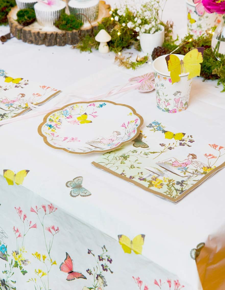 Talking Tables Paper Fairy Table Cover, Floral Bird Cartoon, 70.9 x 47.2 inch (Rectangular) - Image 4