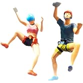 JWQFBC 1/64 Rock Climbing Figures People Model Desktop Ornament Dioramas Hand Painted Layout Miniature Ornaments Supplies, 2 Pieces
