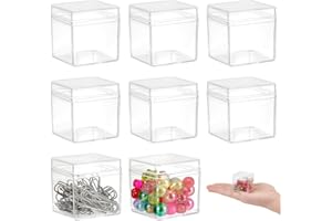 BENECREAT 18 Pack Square High Transparency Plastic Bead Storage Containers Box Case for Beauty Supplies,Tiny Bead,Jewerlry Fi