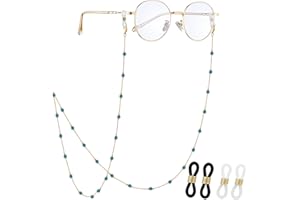 JURYLOO Eyeglasses Chain for Women, Natural Crystal Glasses Chain Sunglasses Holder Necklace Eyewear Strap Reading Lanyard