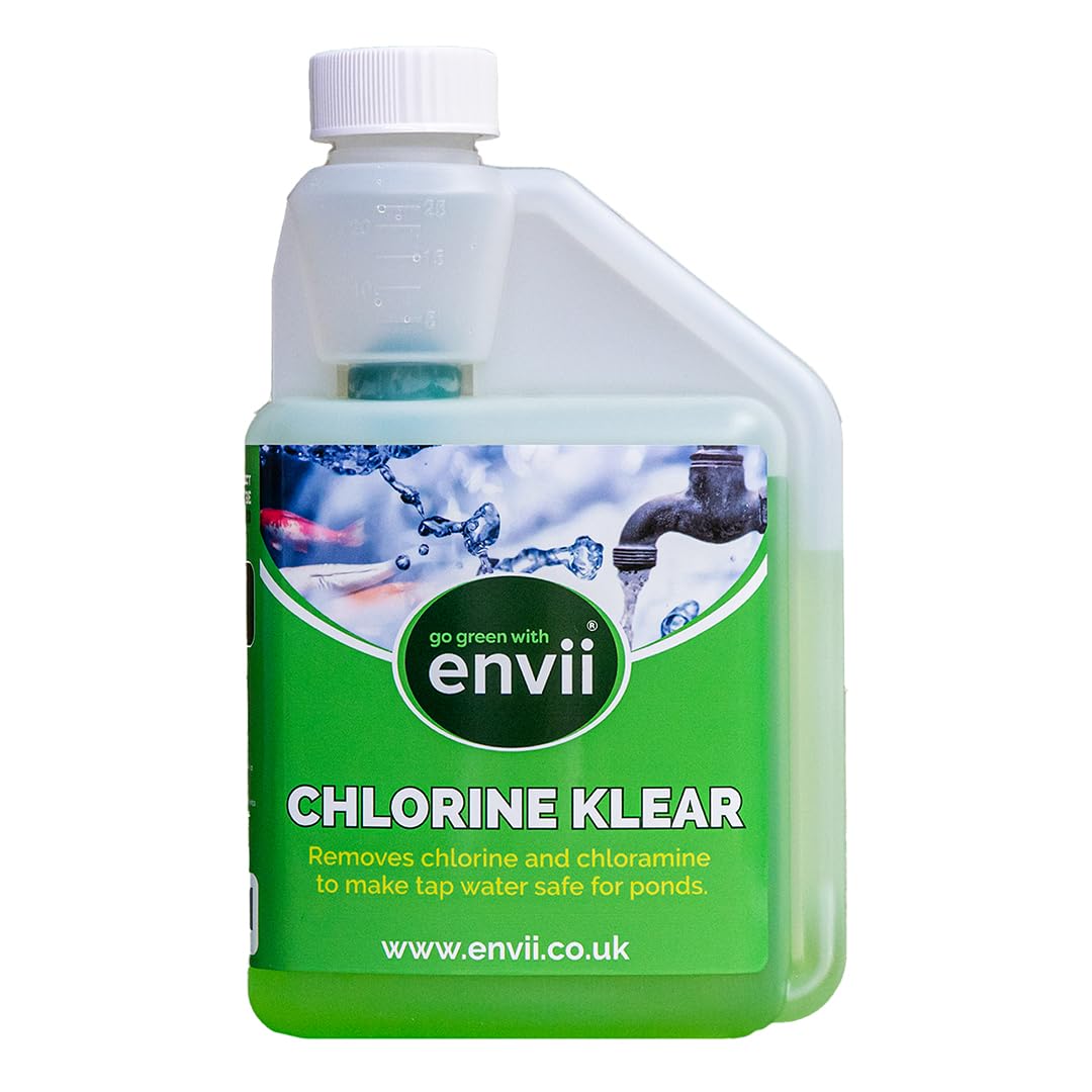 envii Chlorine Klear, Natural Pond Chlorine Remover & Water Conditioner, Dechlorinator Makes Tap Water Safe for All Fish (500ML)
