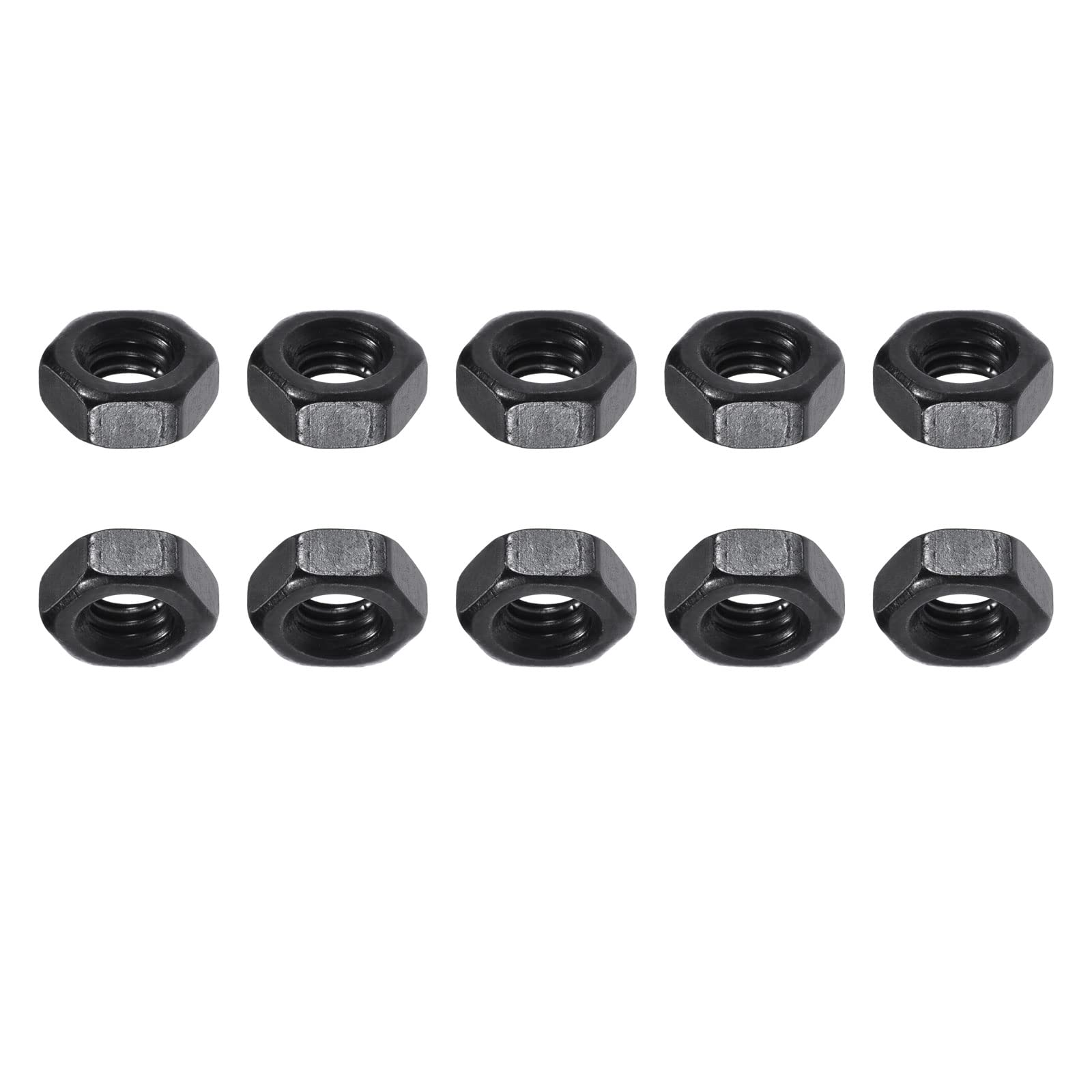 DTGN M4x0.7mm(DxP) Hex Nuts - 100Pack - Good for Home Garage Repair - Carbon Steel Oxide Coating Hexagonal Nuts - Black — image 1
