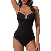 SUUKSESS Women Tummy Control One Piece Swimsuit Slimming Cut Out Bathing Suit