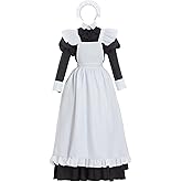 miccostumes Women's Classic Maid Uniform Long Dress Cosplay Costume