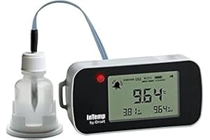 InTemp CX402-VFC430 VFC Vaccine Monitoring Bluetooth Temperature Data Logger w/ 30 ml Glycol Bottle and 4 Meter Sensor Length