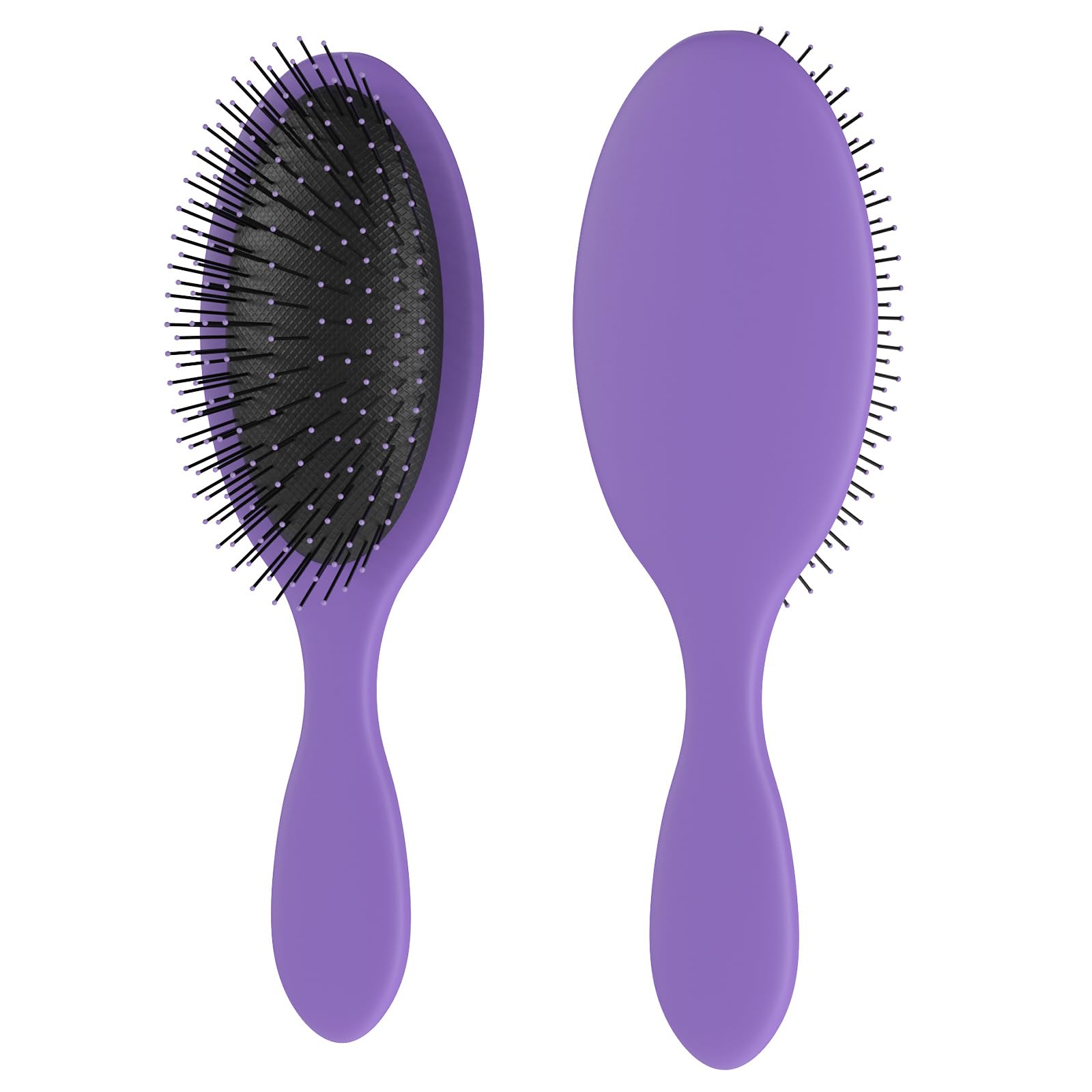 Hair Brush for All Hair Types, Flexible Soft Pin Bristle Hair Brushes, Anti-Knotting & Static For Women Men Children Wet & Dry Hair (Purple)