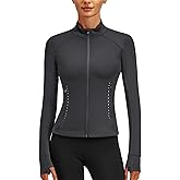 Stelle Women's Zip Up Jackets Lightweight Athletic Running Jacket Workout Slim Fit Yoga Track Clothes with Thumb Holes