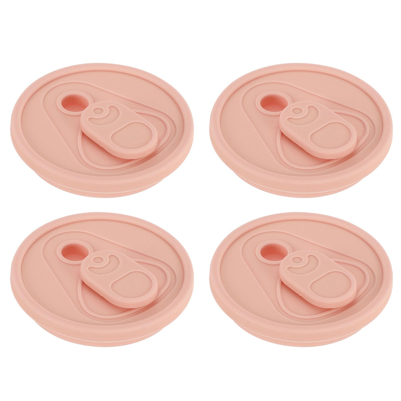 Photo 1 of uxcell 4Pcs Silicone Lids for Glass Cups, 2.76 Inch Silicone Cup Lids for Beer Can Cups Reusable Replacement Canning Lids for Beer Can Iced Coffee Juice Cups, Pink