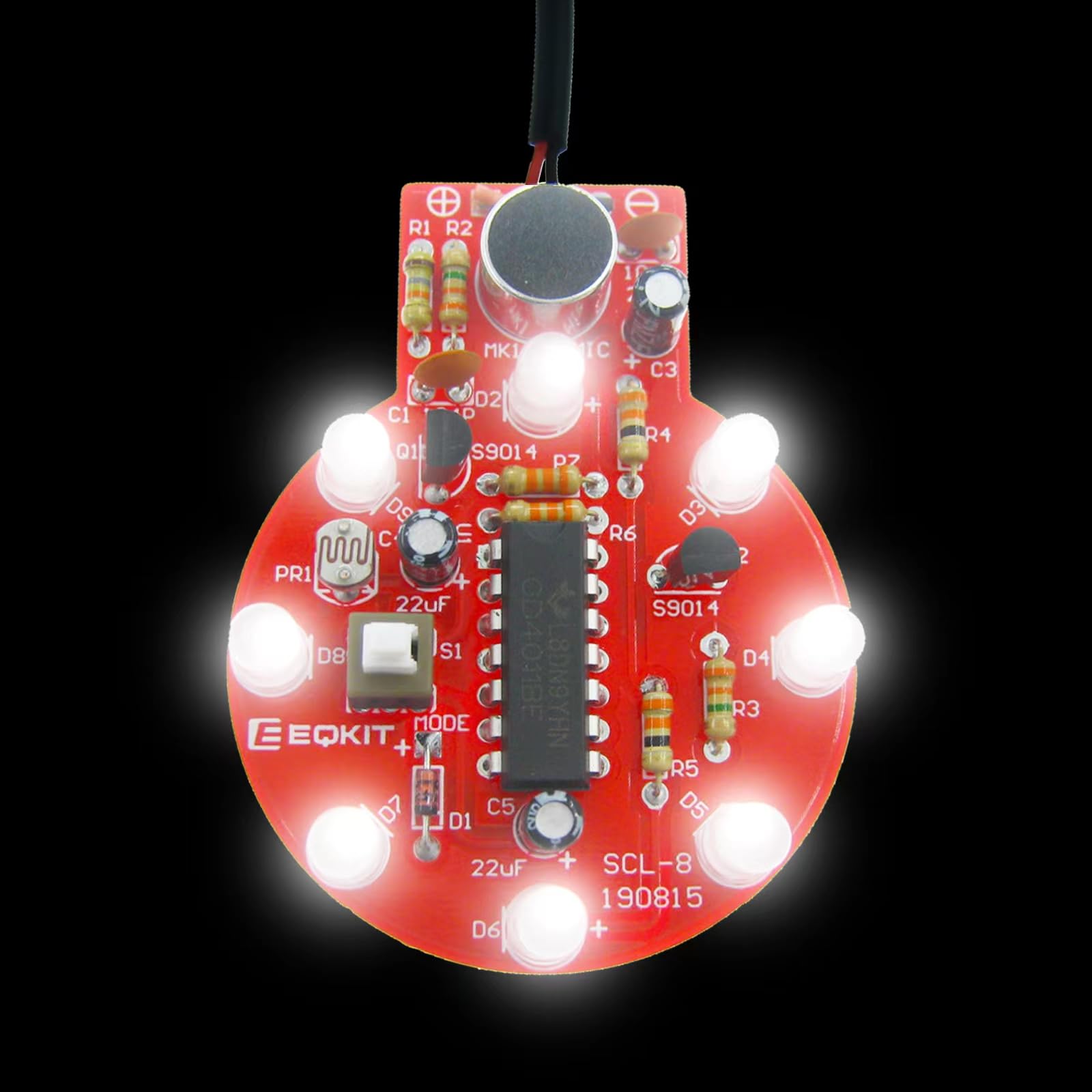 Sound and Light Control Delay Light Kit, Sound Controlled Melody Night Light Kit, Electronic DIY Kit, Soldering Project Kit, Practice Board for Beginners Practice and Learning Electronics