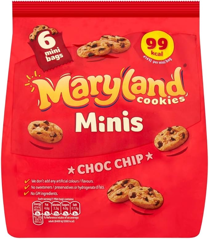 Maryland Cookies Minis Choc Chip, 6 x 118.8g Amazon.co.uk Grocery