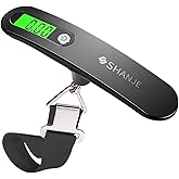 SHANJE Luggage Weight Scale for Suitcases 110 Lbs Travel Accessories High Precision Travel Digital Hanging Scales 50kg Black